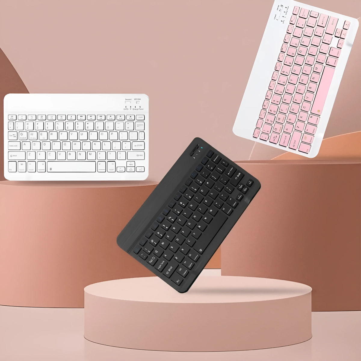 10-inch Bluetooth keyboard and wireless mouse set in multiple colour options with USB linker