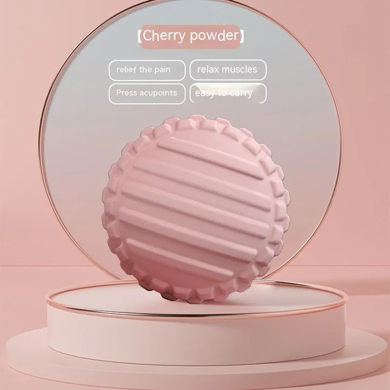TPR foot massage ball in blue colour showing 6cm diameter size for acupressure and fitness use