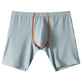 Men's ice silk nylon boxer shorts, mid-waist U-convex quick-drying trunks, black, white, light green, dark blue, sky blue
