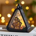 Portable Halloween pumpkin lamp decoration in plastic and glass with four design options