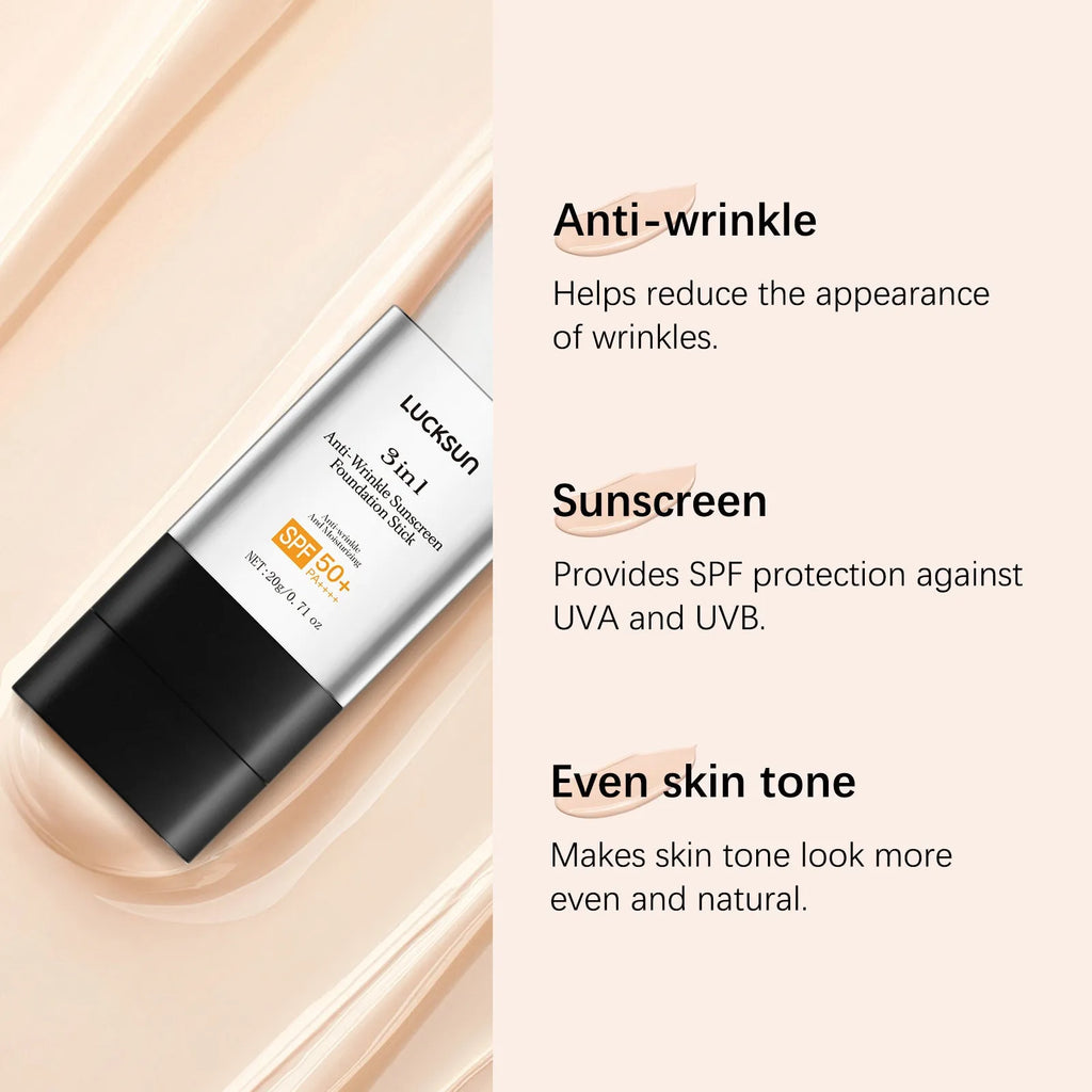 Three-in-one liquid foundation cream 20g with waterproof concealer and UV protection in natural colour