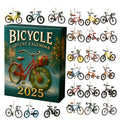 Acrylic advent calendar blind box Christmas tree pendant with cartoon bicycle design