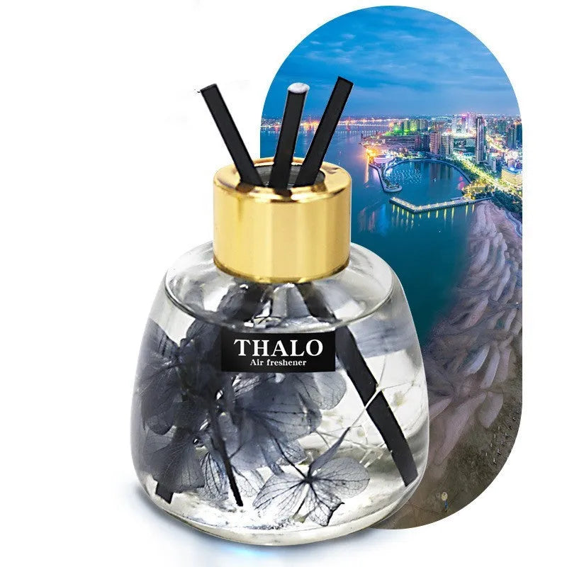 Glass car perfume ornament bottle for no-fire aromatherapy automotive decoration