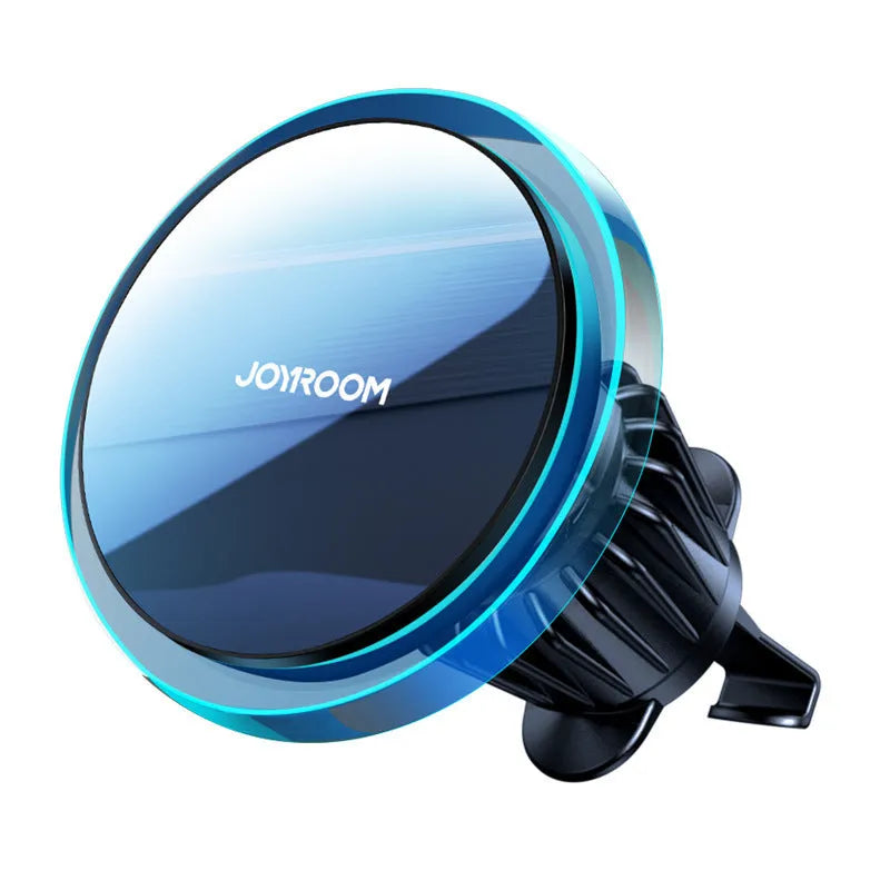 Magnetic suction wireless charging stand black car air outlet mount for smartphones