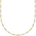 Ladies geometric crystal necklace with alloy chain and adjustable 41-50cm length
