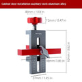 Aluminium alloy cabinet door installation aid tool for woodworking projects