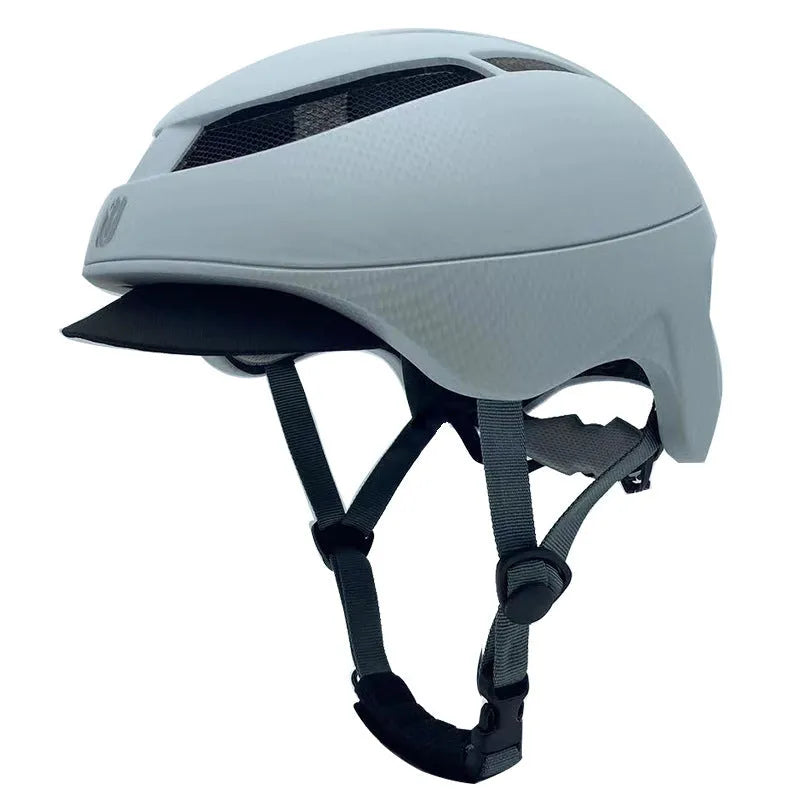Matte black ski riding electric car cap with PC integrated moulding visor, XL 62-65cm