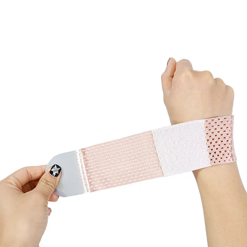 High elastic breathability athletic wristguard for weightlifting in black, grey, or pink.