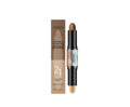 2-in-1 highlighter and concealer makeup stick in a compact, portable size.