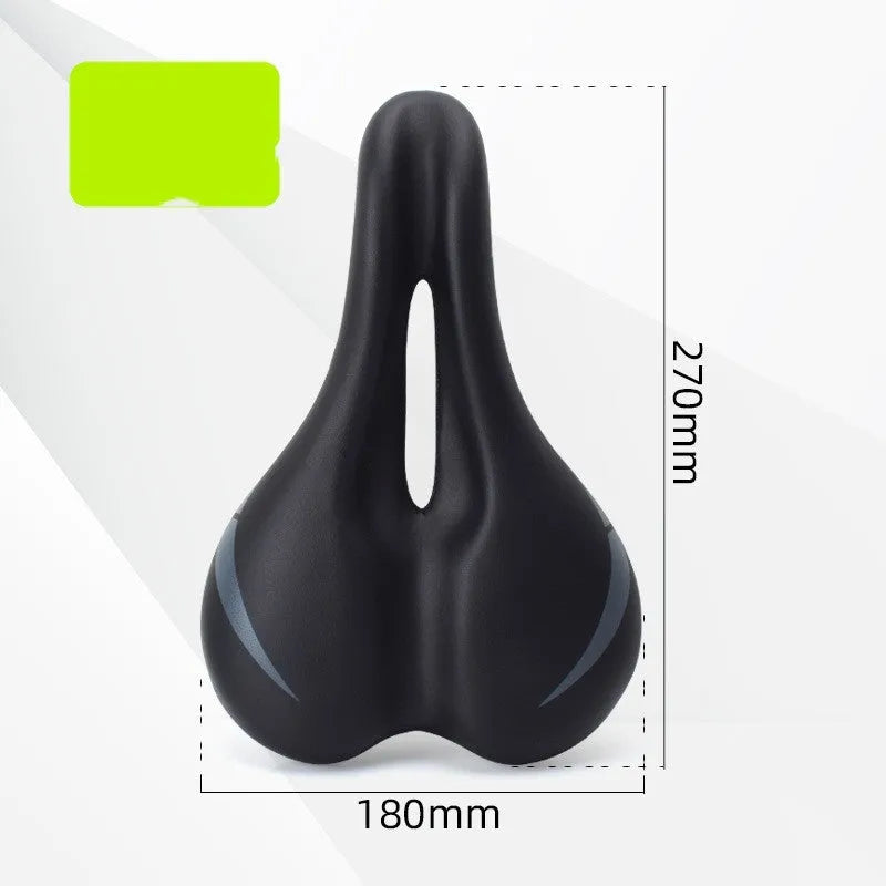 Bike saddle cushion with hollow design in colour 3147, shown with an L clamp ring for double rail mounting.