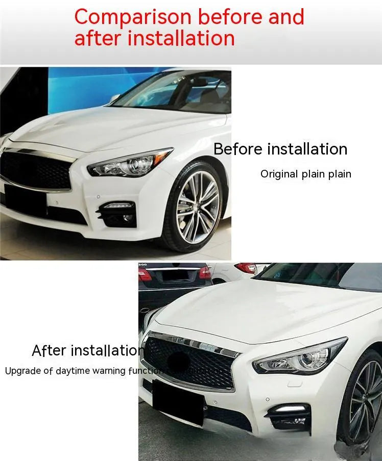 Infiniti Q50 Q70 front bumper LED replacement lamp unit with ABS housing