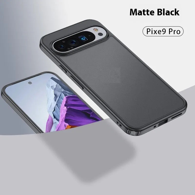 Transparent frosted TPU PC phone case for Google Pixel 7 7A 7 Pro 8 8A 8 Pro 9 9 Pro, back cover with anti-fall function