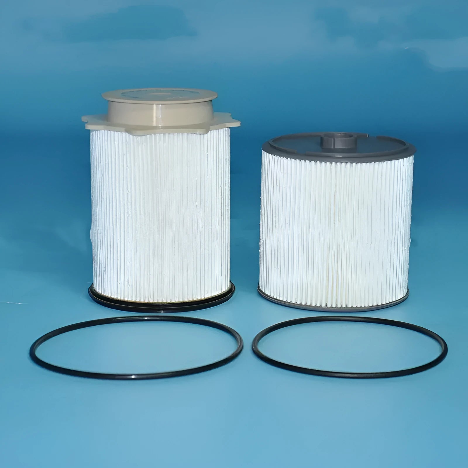 White diesel fuel filter kit with oil-water separator for RAM 1500-5500 trucks