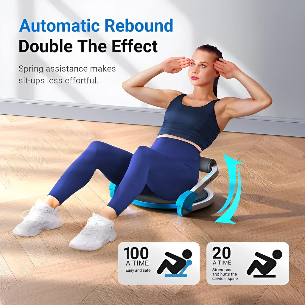 Mini multifunctional abdominal exercise device in red or sky blue colour for home, office, and outdoor fitness
