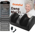 Automatic foot massage machine with remote control showing gold colour variant