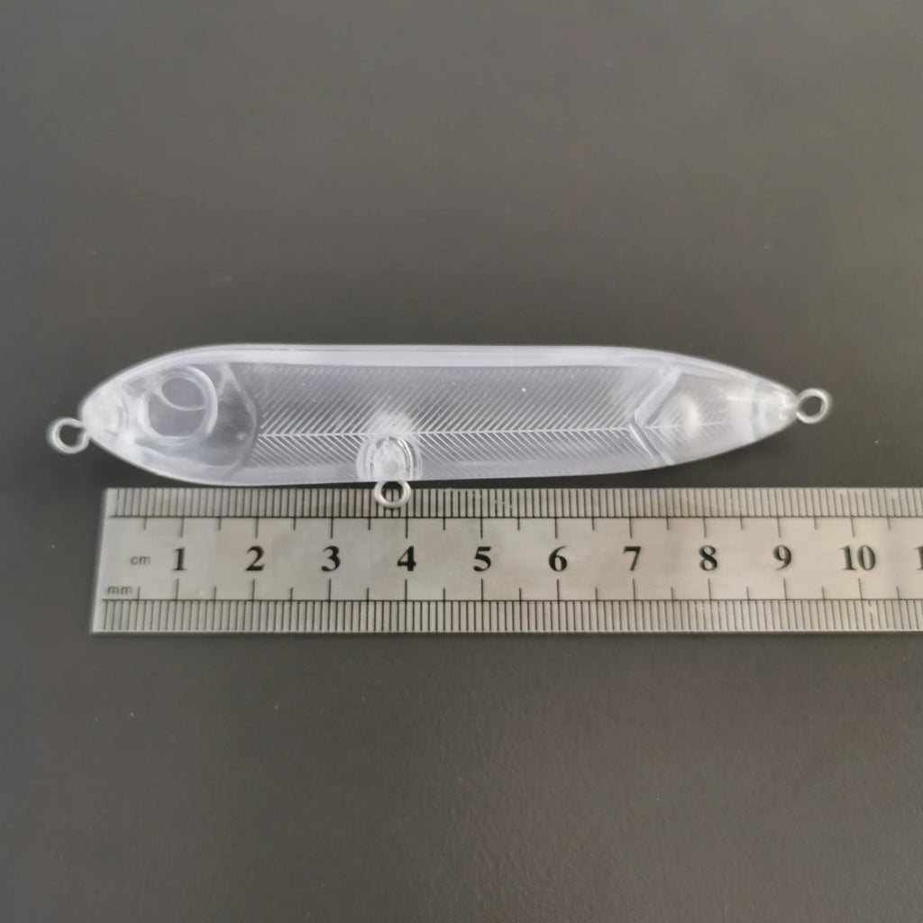 Transparent 9.5cm DIY fishing lure blank body with 7mm eye cavity