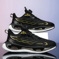 Youth button sneaker in low-top design with rotating button and breathable mesh upper