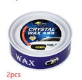 120ml solid car wax tin with sponge and towel for automobile paint scratch repair and crystal wax plating
