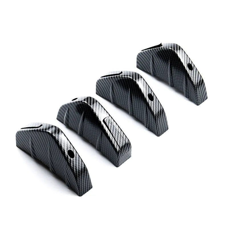 Black triangle rear spoiler chassis measuring 15cm with screw and adhesive fitting kit for General Motors vehicles