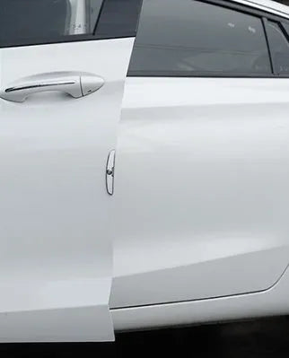 Universal thickened PVC car door edge crash strips with metal core, anti scratch protection, 4 stickers pack