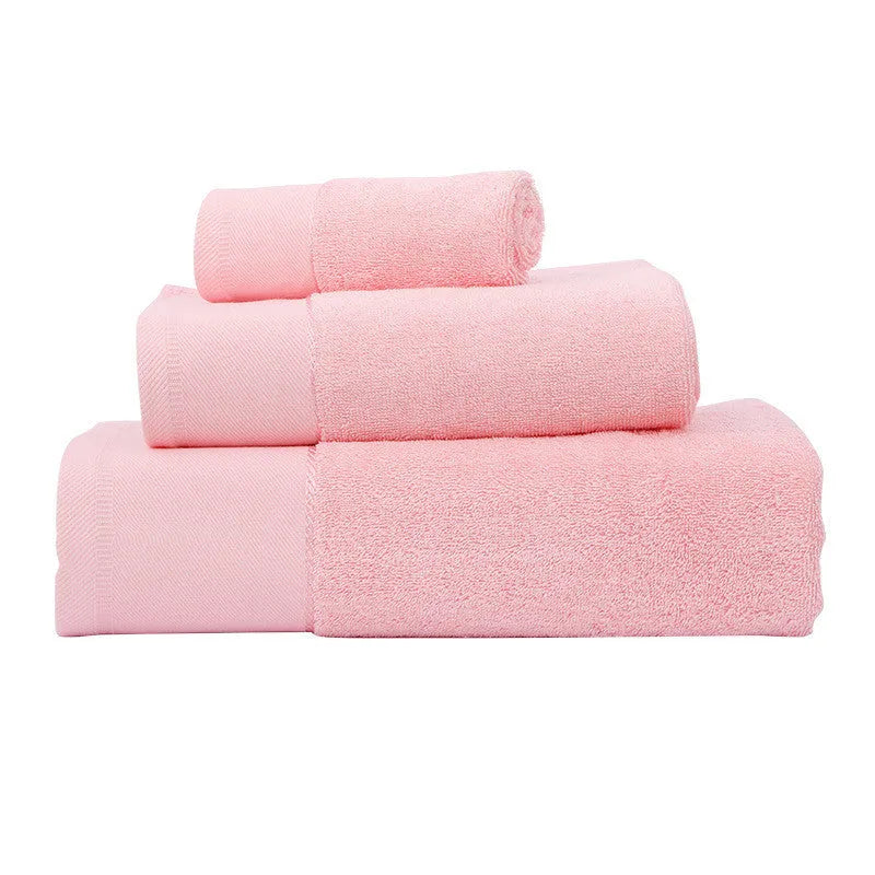 Cotton bath towel 70x140cm 600g in white, grey, blue, pink or yellow with combed yarn