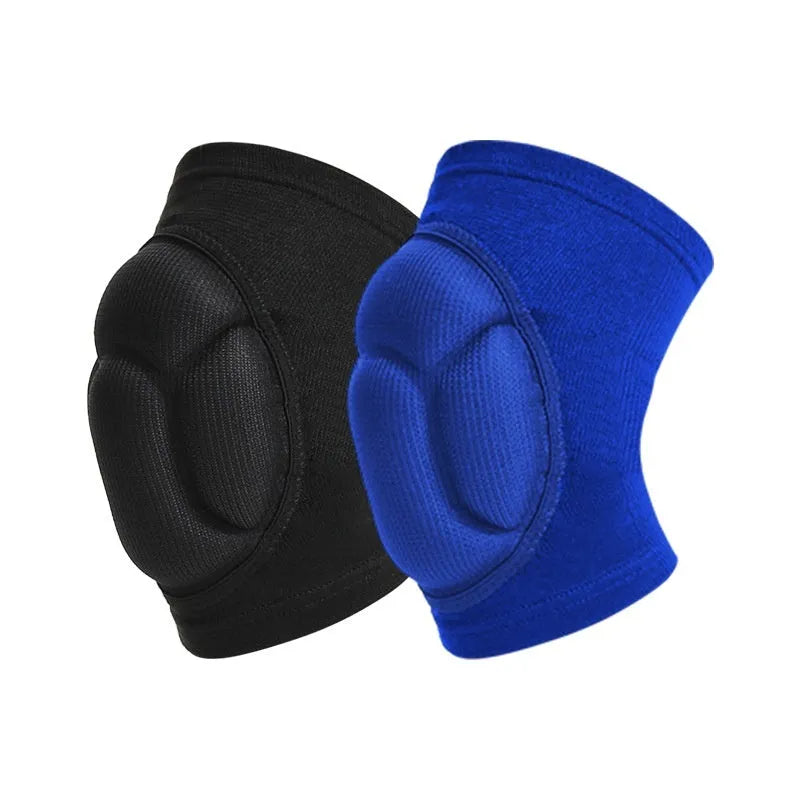 Black and blue thick sponge kneepad for dance and volleyball protection