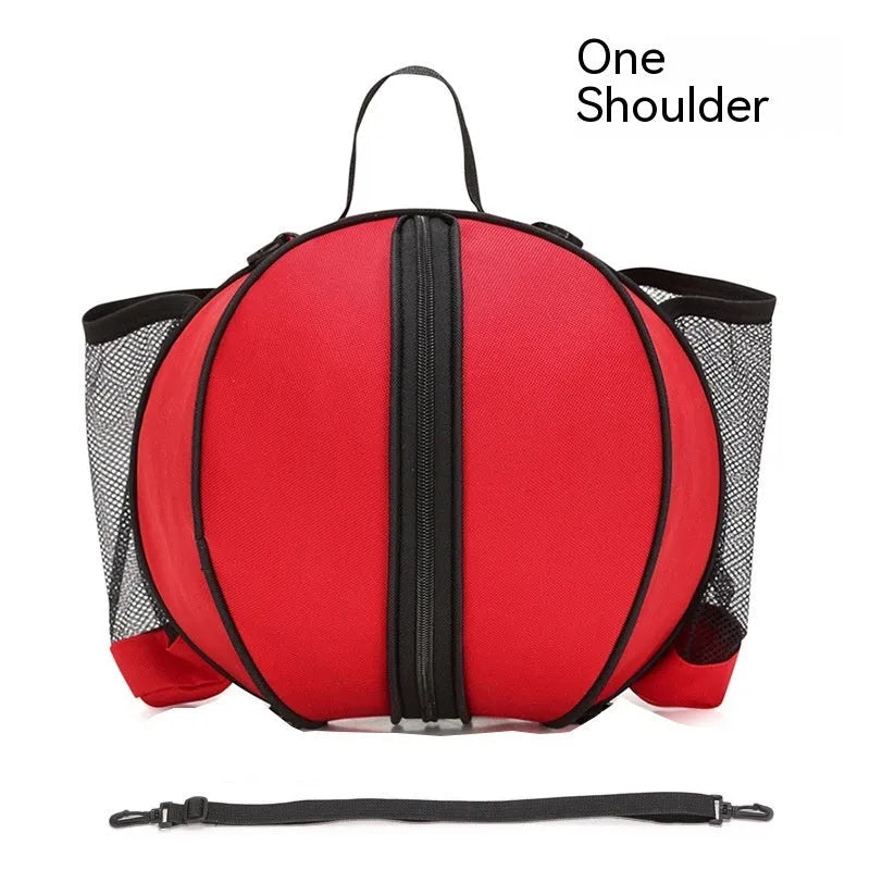 Oxford cloth basketball training bag with adjustable strap shown in a camouflage colour option.