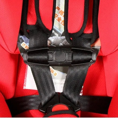 Black nylon child safety seat buckle replacement part for 5-point harness systems