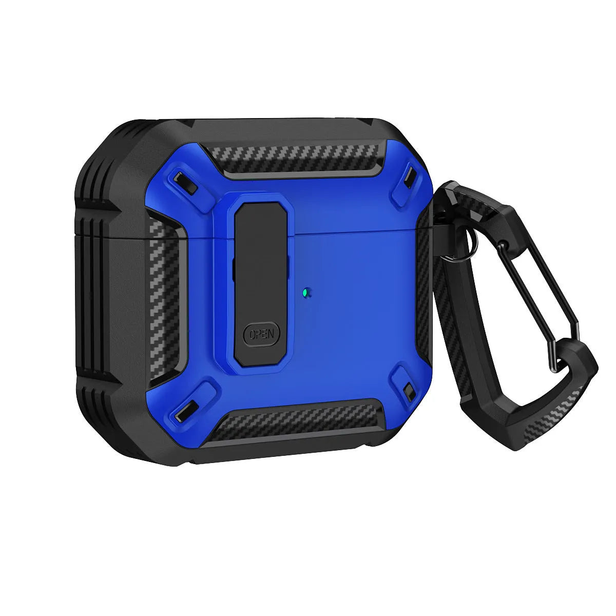 Two-tone AirPods protective case in black and yellow colour combination with clamshell design