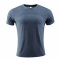 Men's short sleeve running t-shirt in polyester spandex fabric for basketball and workouts