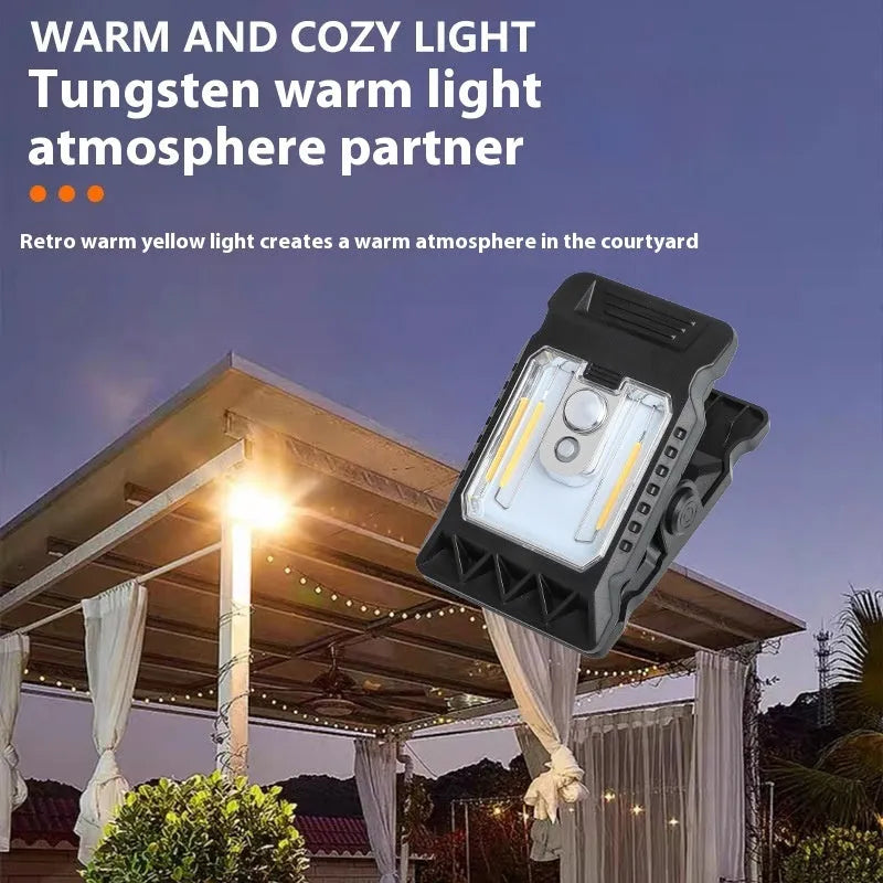 Clip-on intelligent induction LED lamp with human body sensor and IP65 rating
