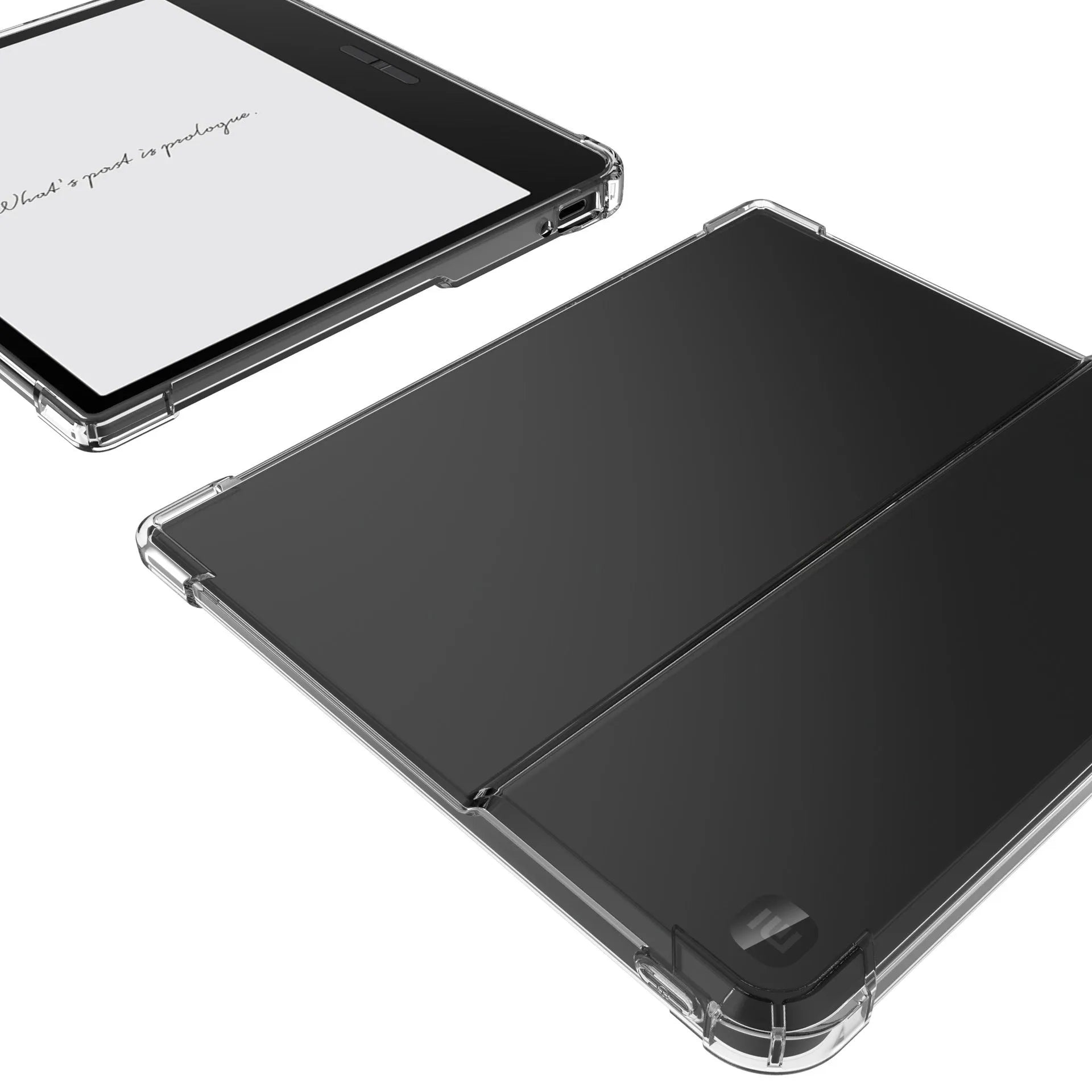 Transparent airbag phone case for 7-inch e-readers and tablets showing shockproof TPU construction