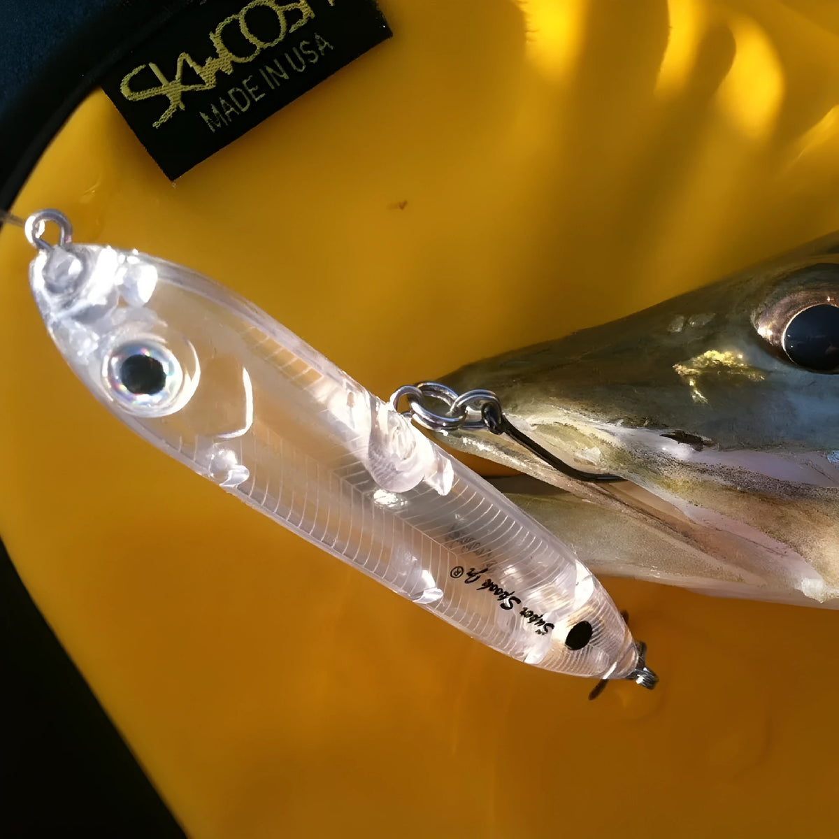 Transparent 9.5cm DIY fishing lure blank body with 7mm eye cavity