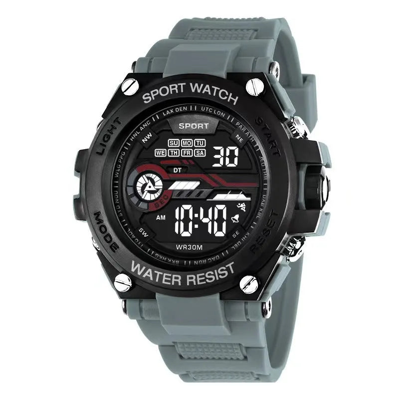 Electronic digital fashion watch for teenagers and students in multiple colour options