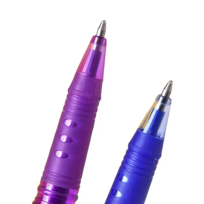 Pack of multi-colour hot erasable gel pens with plastic bodies and stainless steel nibs.