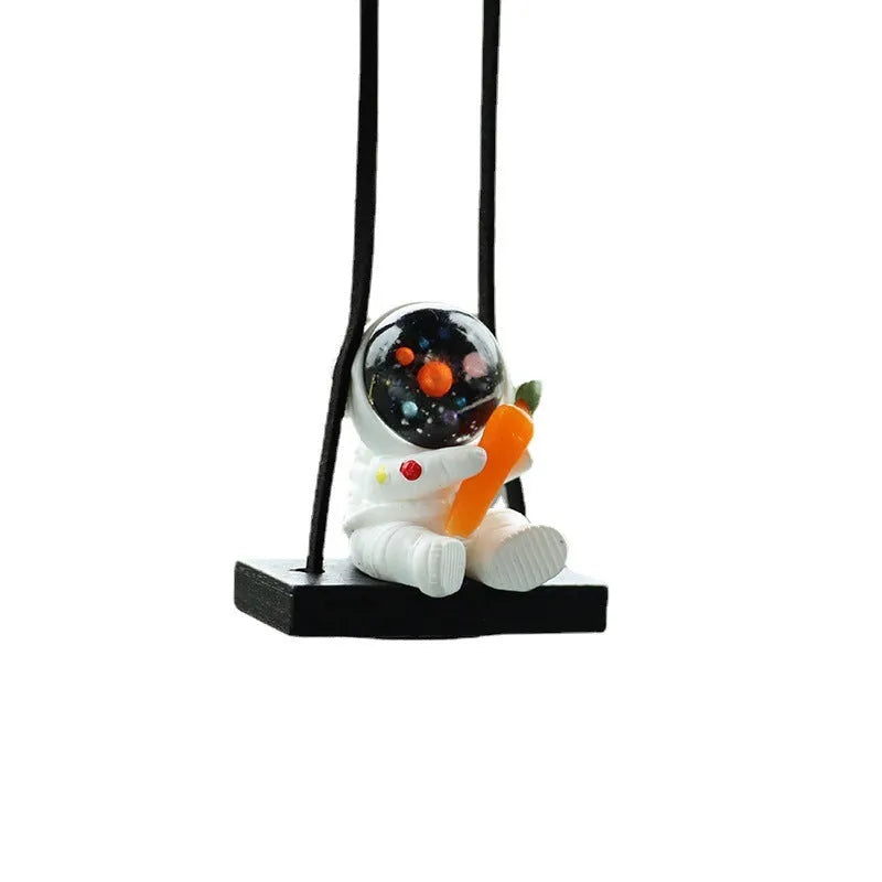 Resin cartoon astronaut car pendant decoration showing various astronaut character designs