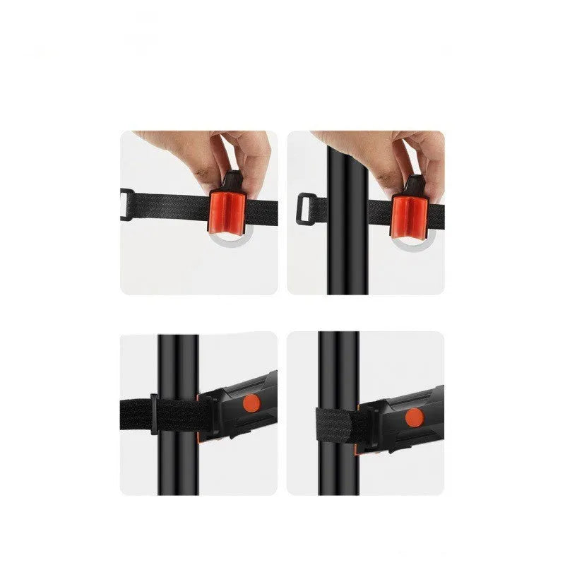 USB charging waterproof bicycle taillight in five colour options for night riding safety
