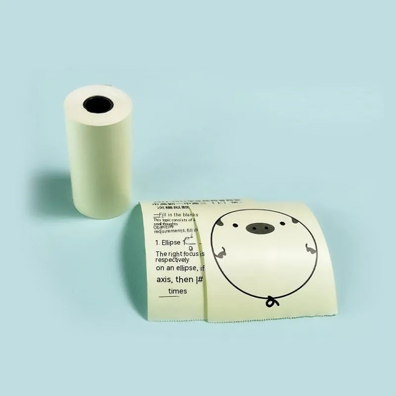 Box containing three rolls of coloured thermal paper for 57x30mm printers.
