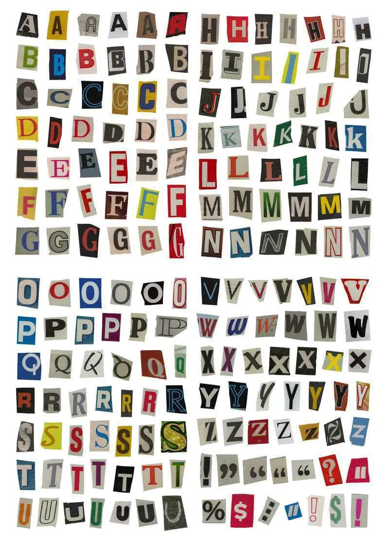 Set of cute-style printed English letter and weekly word decoration stickers for labelling and organisation.
