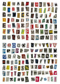 Set of cute-style printed English letter and weekly word decoration stickers for labelling and organisation.