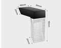 Black solar LED step light with ABS PC housing, IP65 waterproof, for deck fence railing garden, 90 x 40 x 19 x 90mm