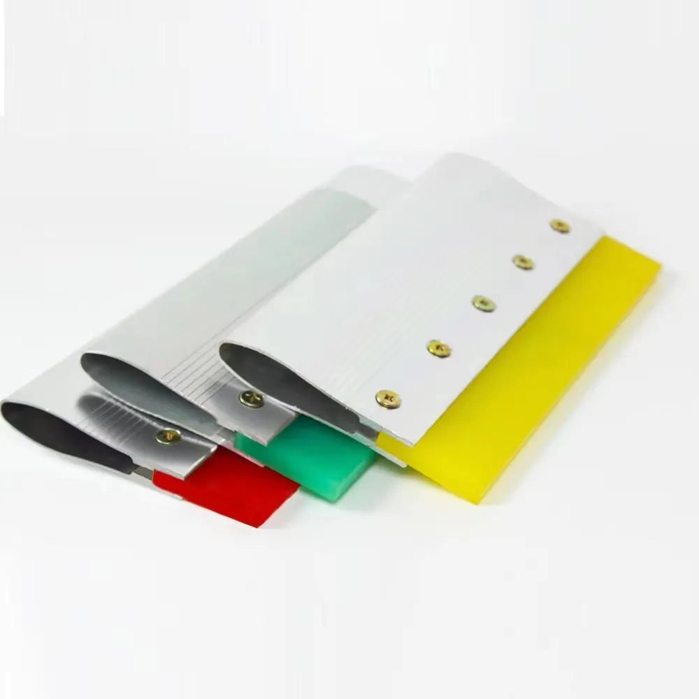 Green 50cm thickened aluminium alloy screen printing scratch handle on white background
