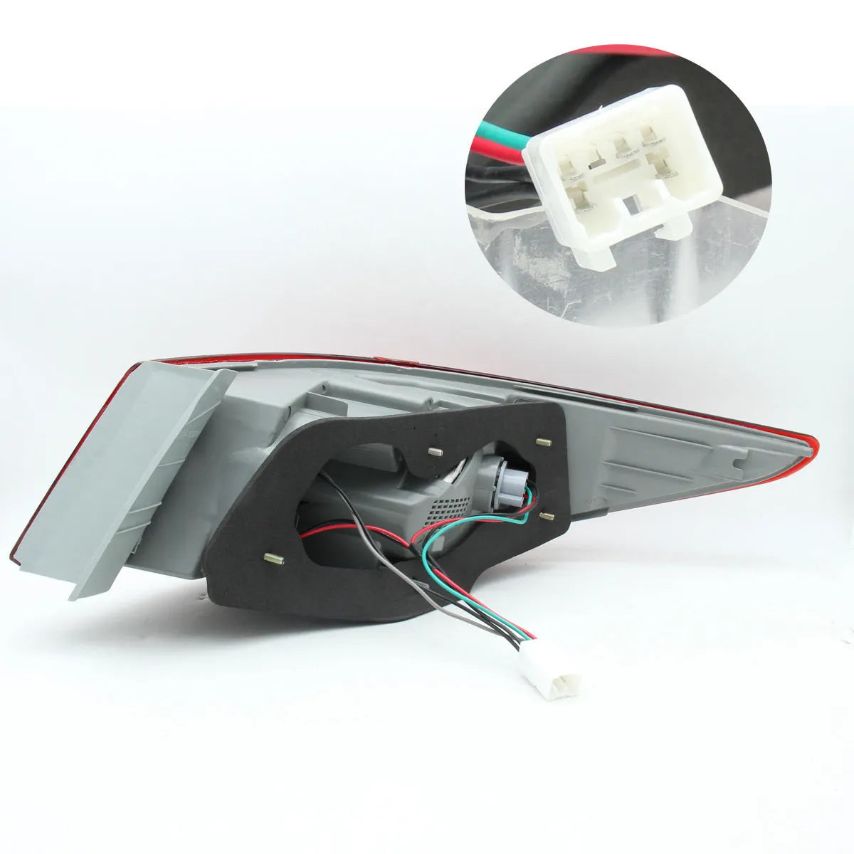 Hyundai Sonata 2011-2014 model red outer tail light half assembly with ABS housing.
