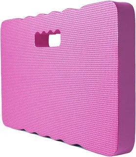 EVA foam garden kneeler mat in blue colour with side handles, showing 45cm length measurement