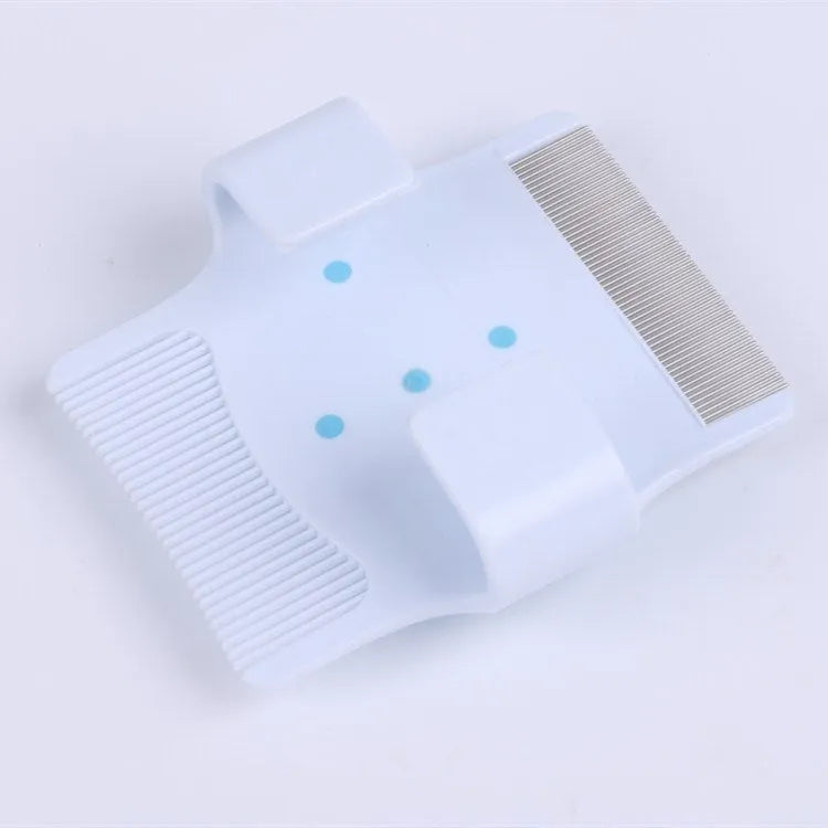 Blue and green ABS plastic multifunctional dog grooming comb for hair removal and massage