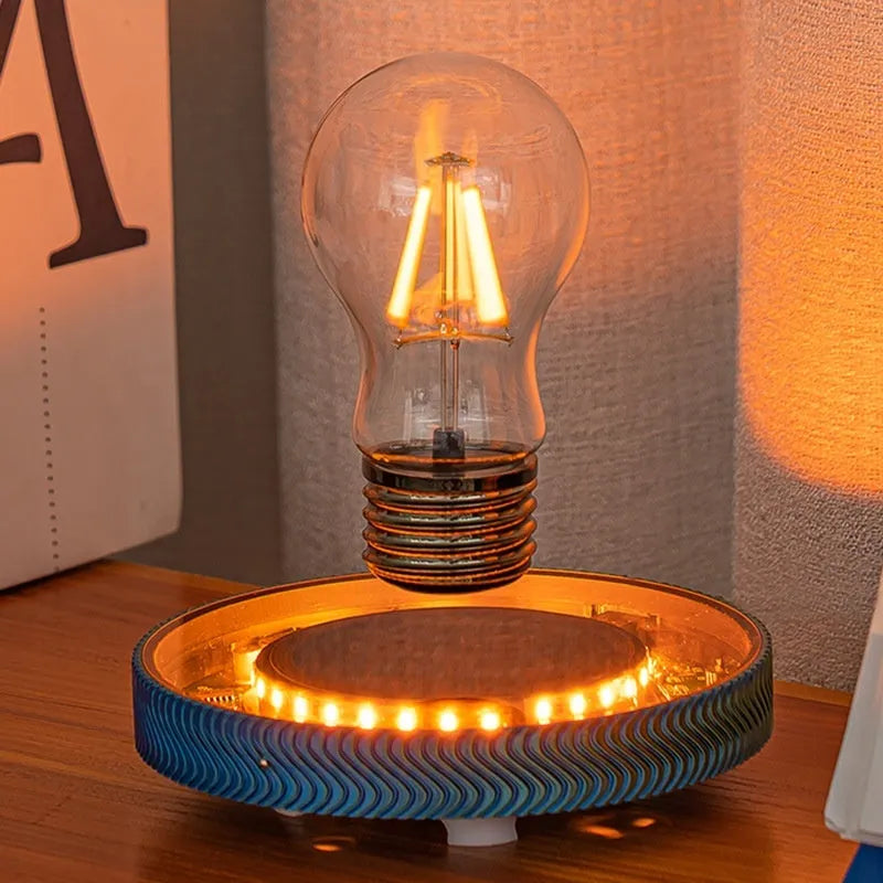 Small magnetic suspension night lamp with floating celestial 3D printed design