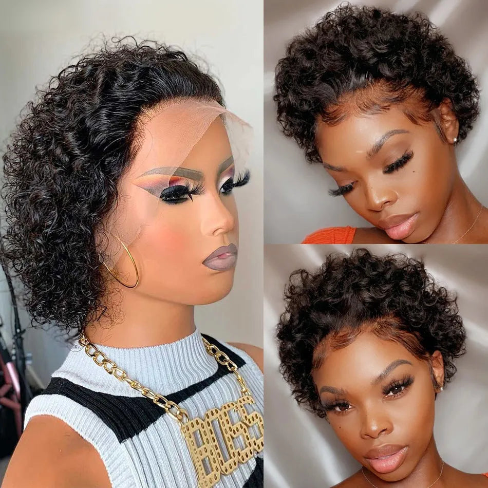 Black human hair lace wig cover with 13x1 hair part design for natural-looking daily wear