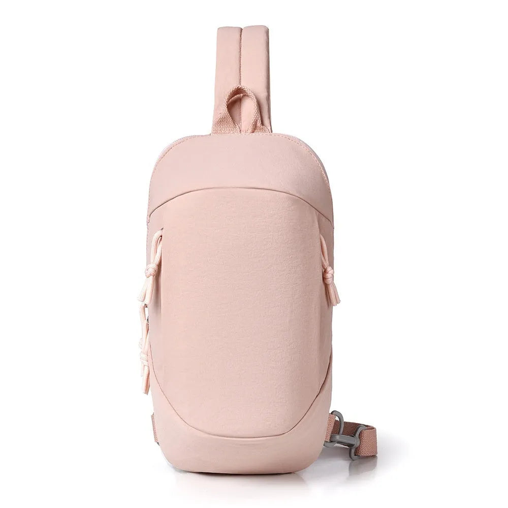 Outdoor girls nylon crossbody bag in six colour options showing internal mobile phone compartment