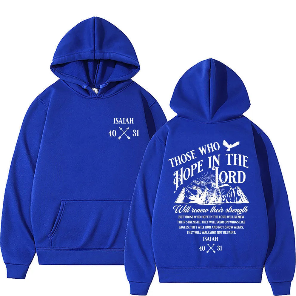 Unisex Christian Jesus letters print hoodie in black, loose fit, long sleeve, 65cm length