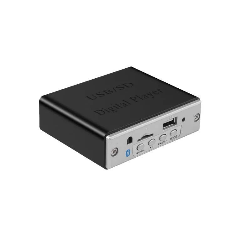 12V car Bluetooth MP3 decoder, white shell 8.8cm x 2.7cm, with remote control and USB cable